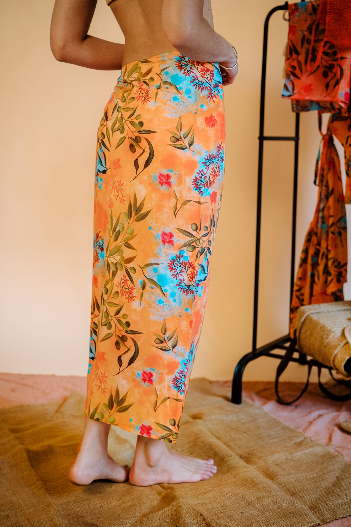 Midsummer Knot Skirt in Zaytuna Print