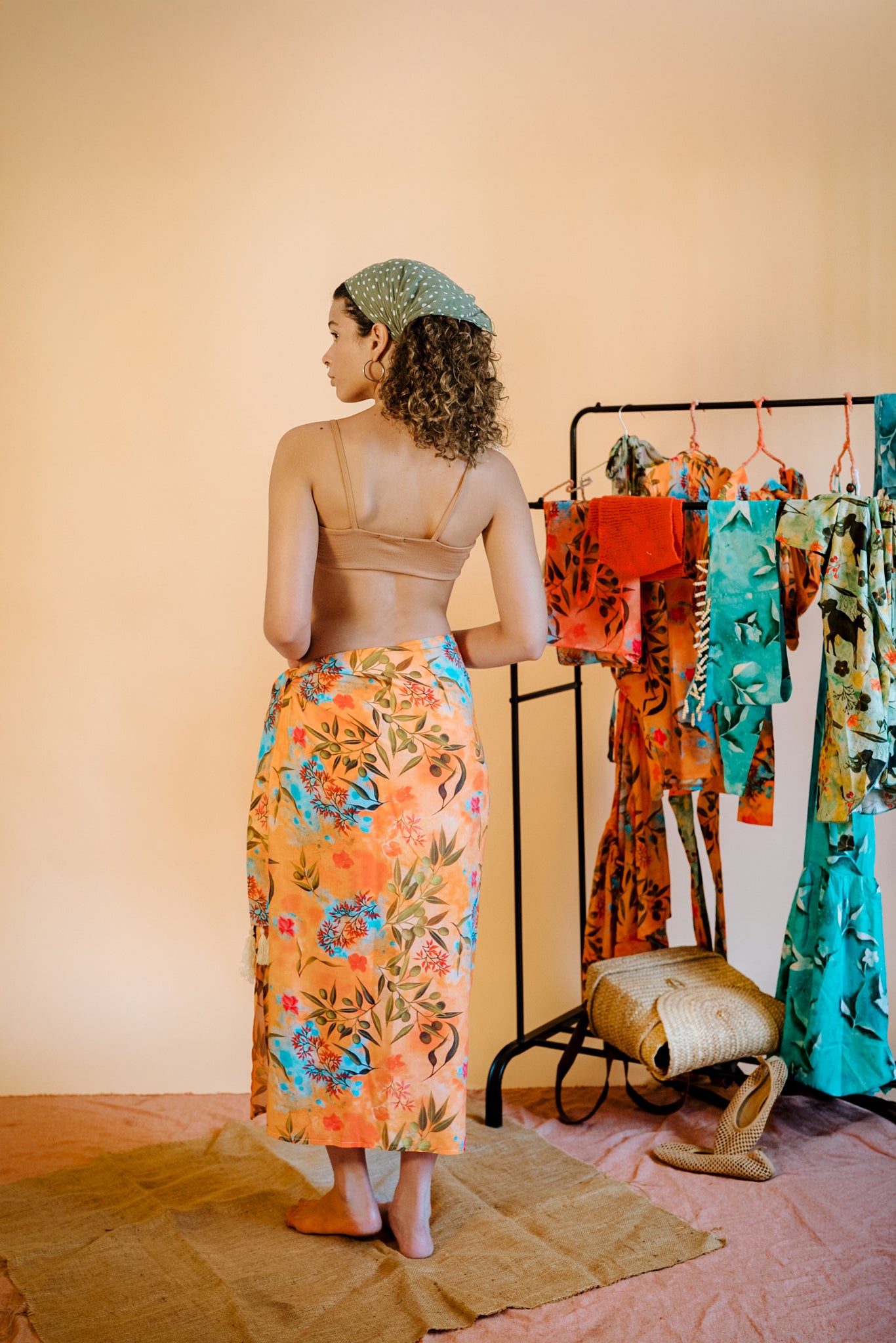 Midsummer Knot Skirt in Zaytuna Print