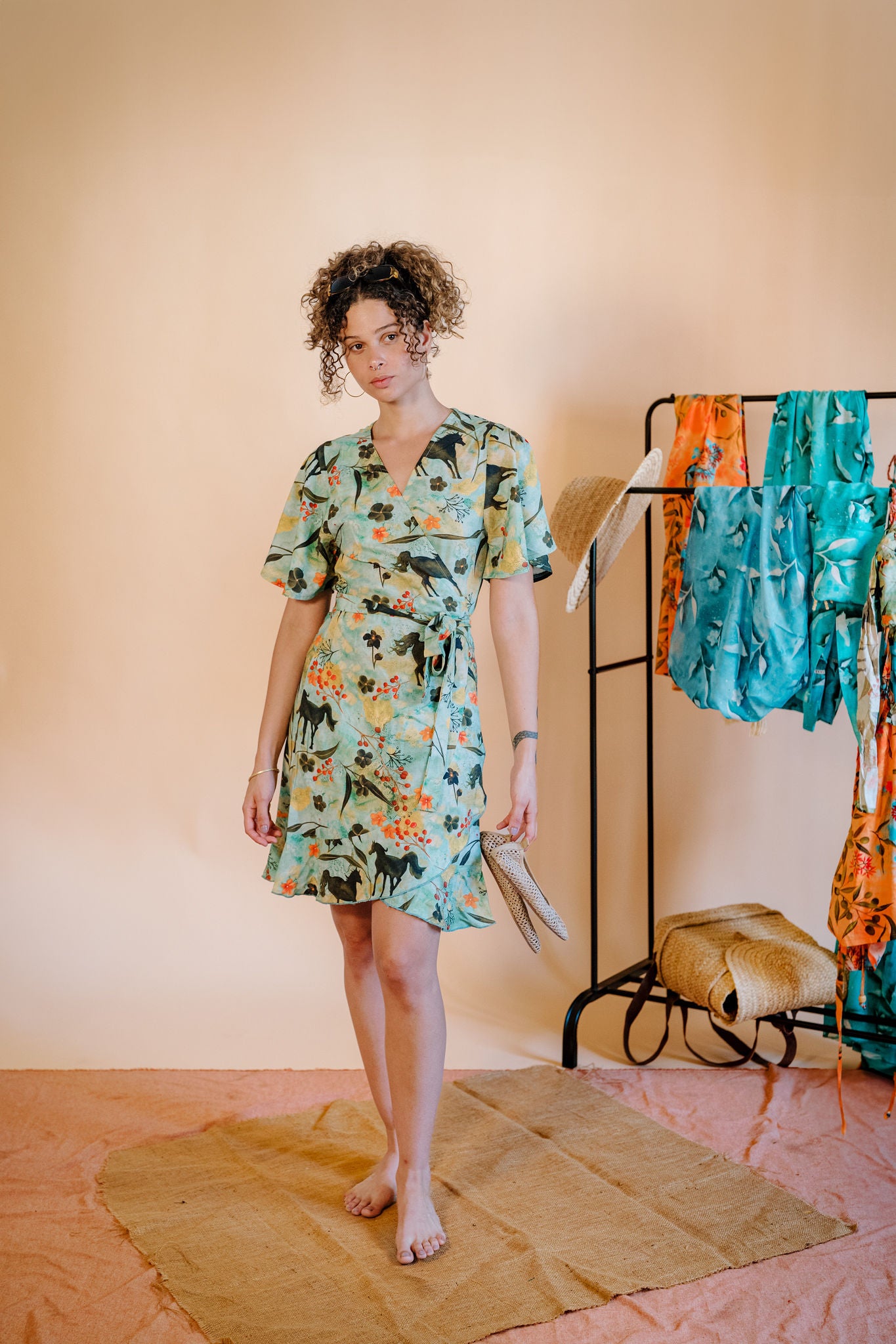 Sunday Fling Wrap Dress in Arabian Nights