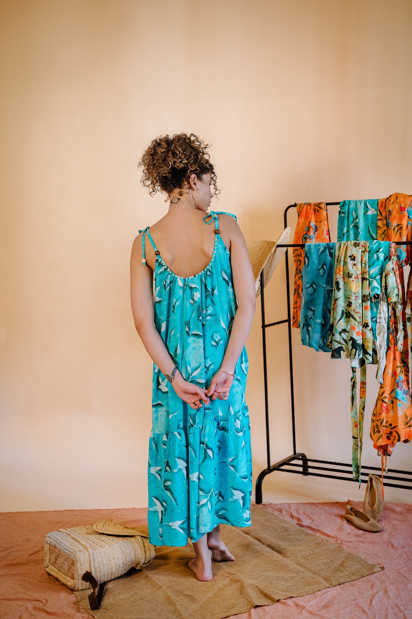 Strappy Dress in Tuyour Print