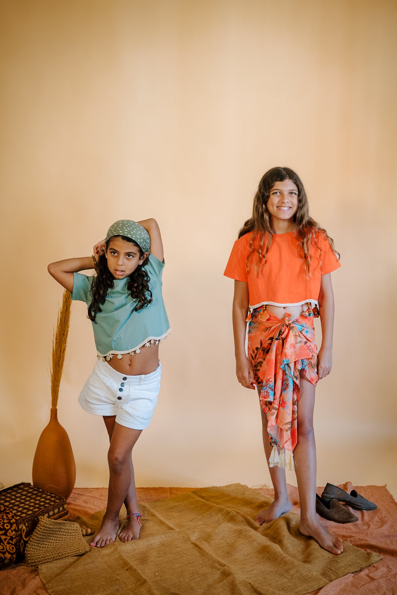 Little Mint Shella Cropped Tee