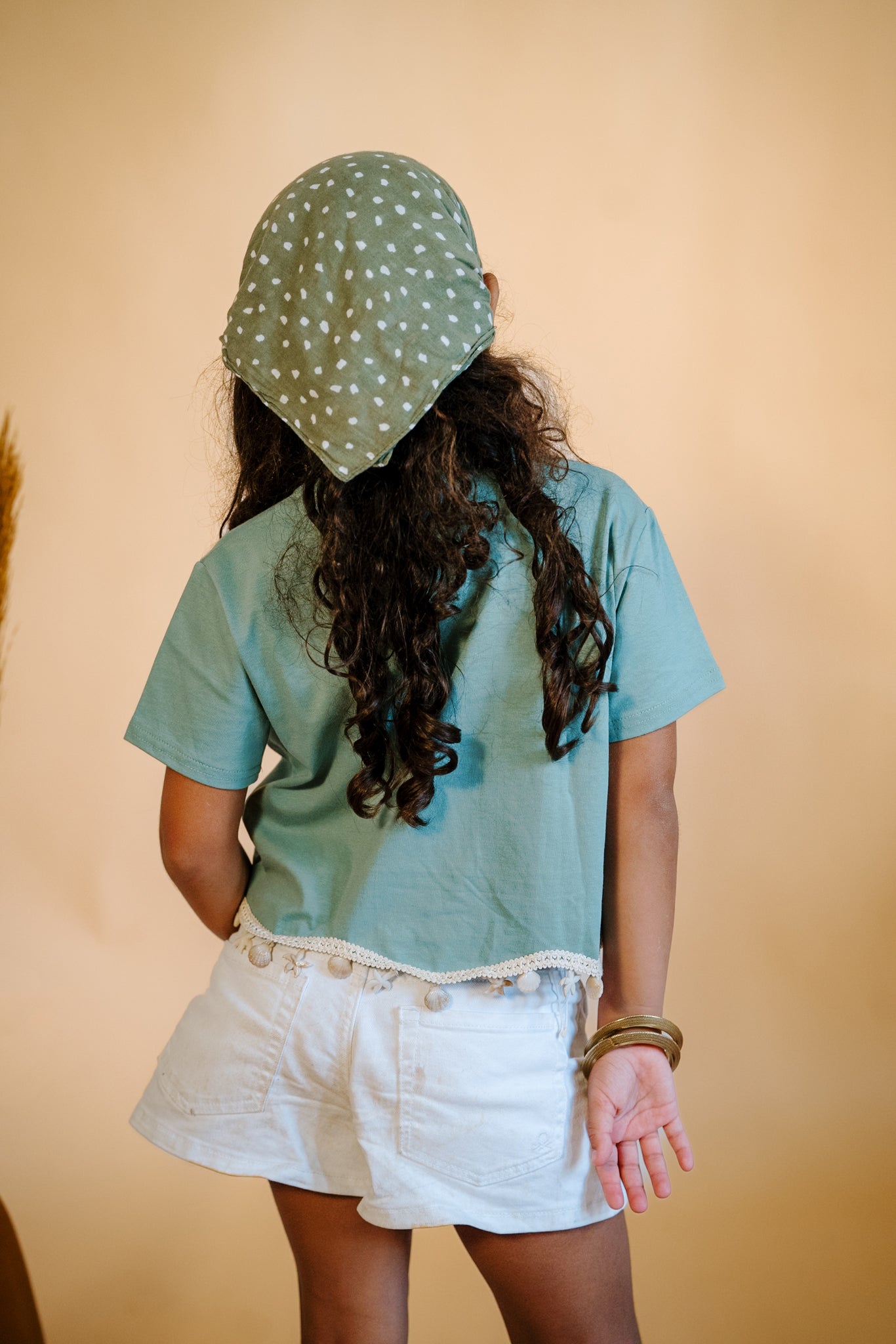 Little Mint Shella Cropped Tee