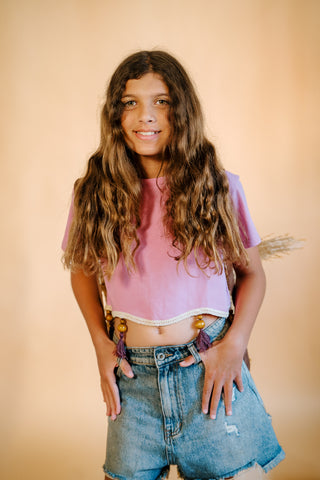 Little Zahret Toot Cropped Tee