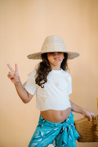 Little Sandy Shore Cropped Tee