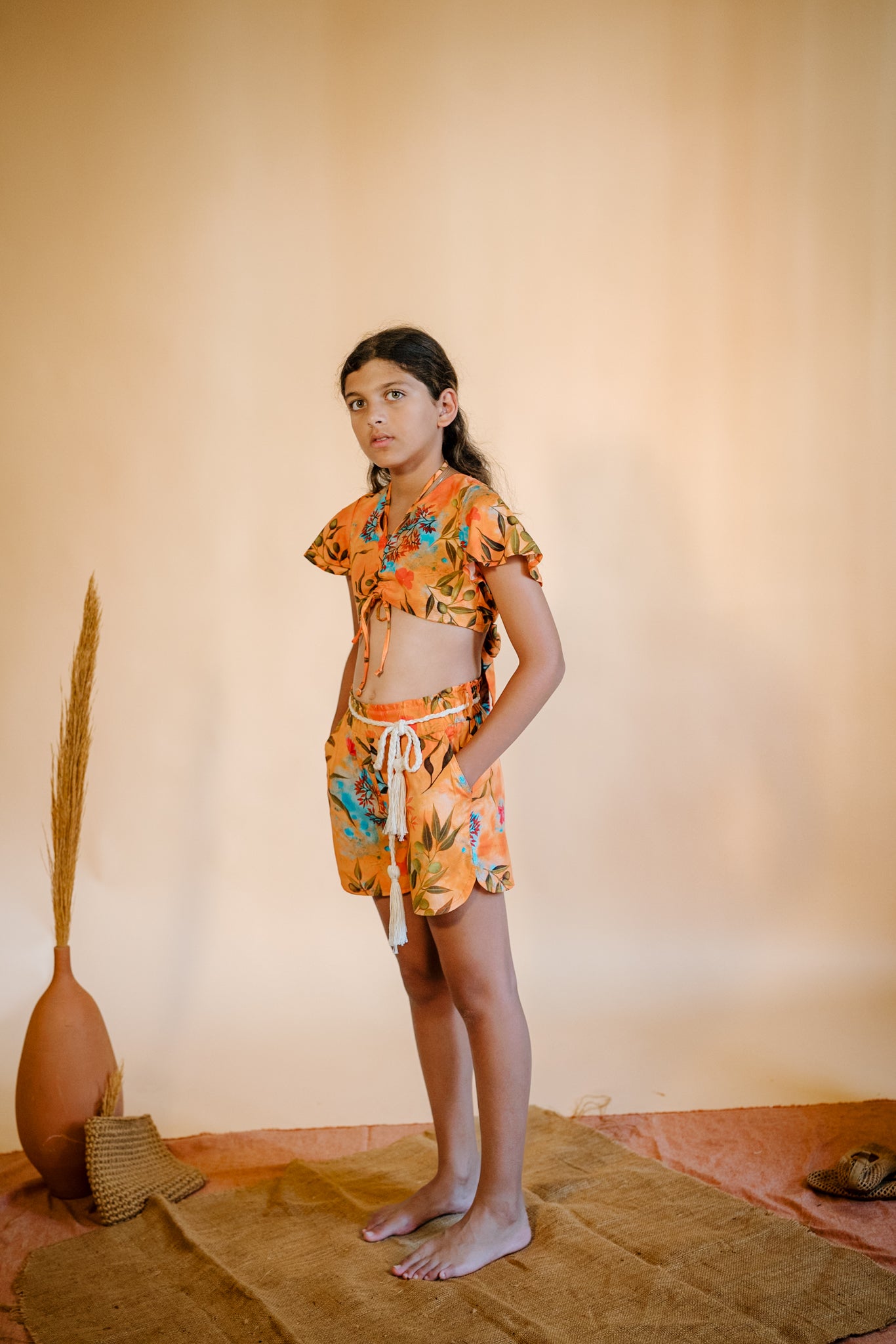 Little Firefly Crop Top in Zaytuna Print
