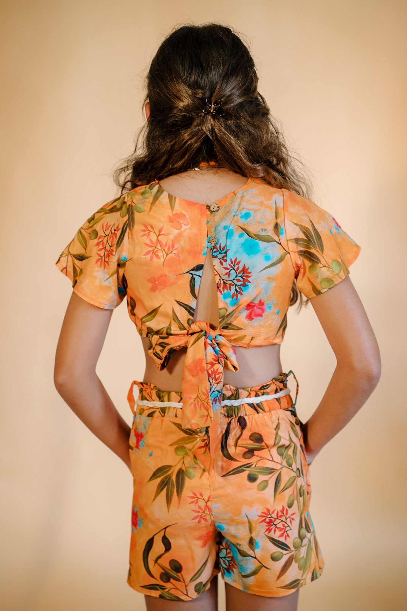 Little Firefly Crop Top in Zaytuna Print