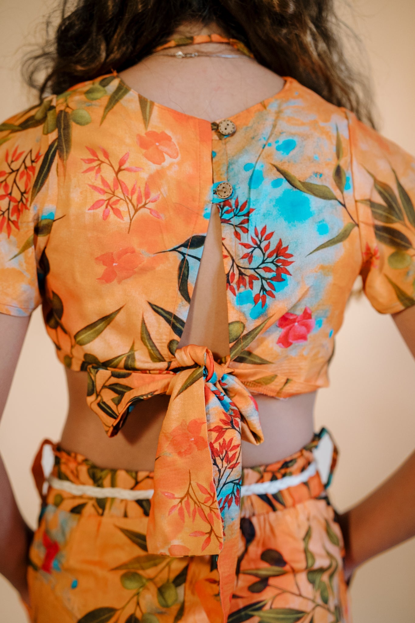 Little Firefly Crop Top in Zaytuna Print