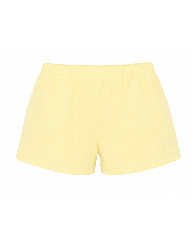 Sunset Shorts in Linen Yellow