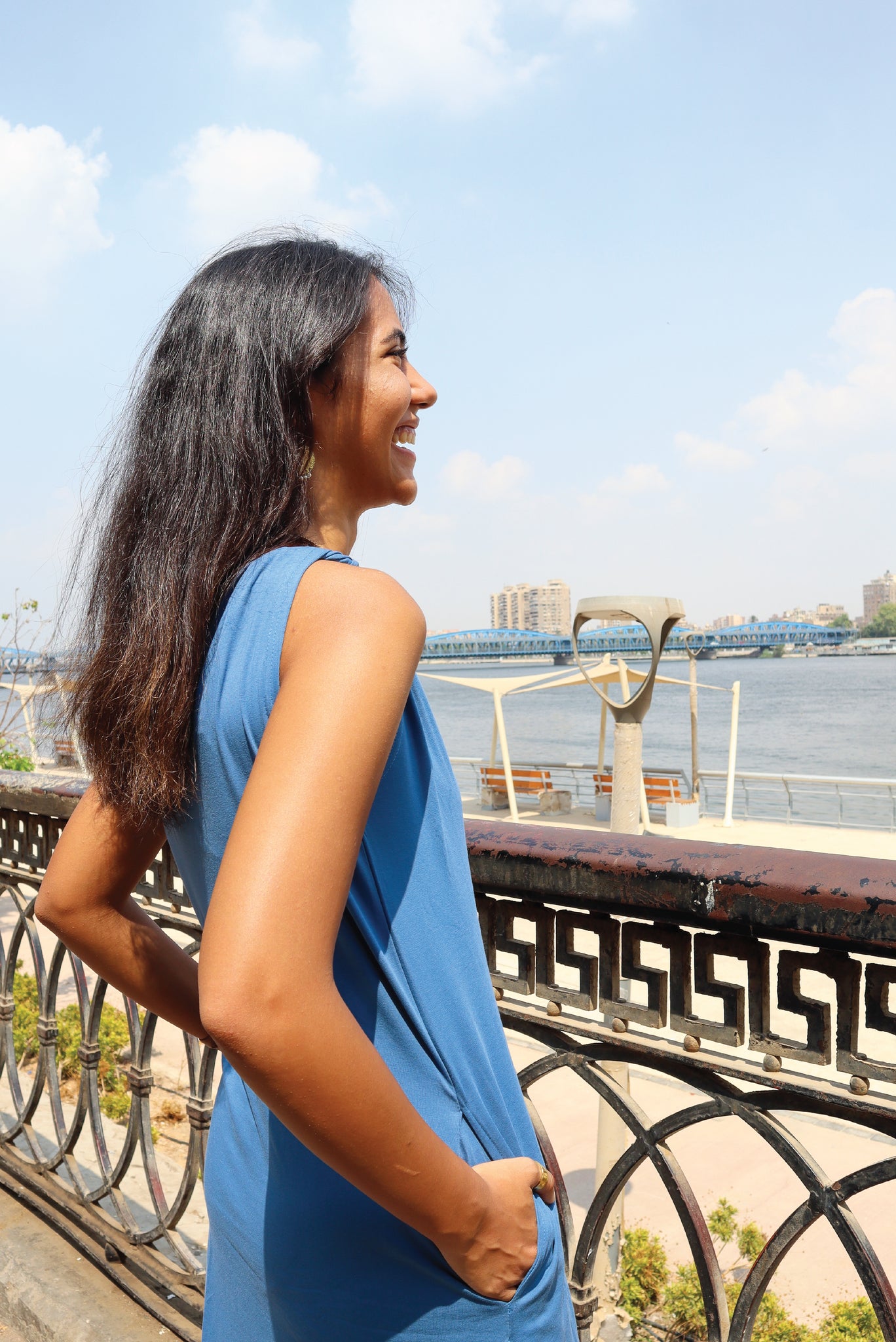 Cairo Dress In Indigo