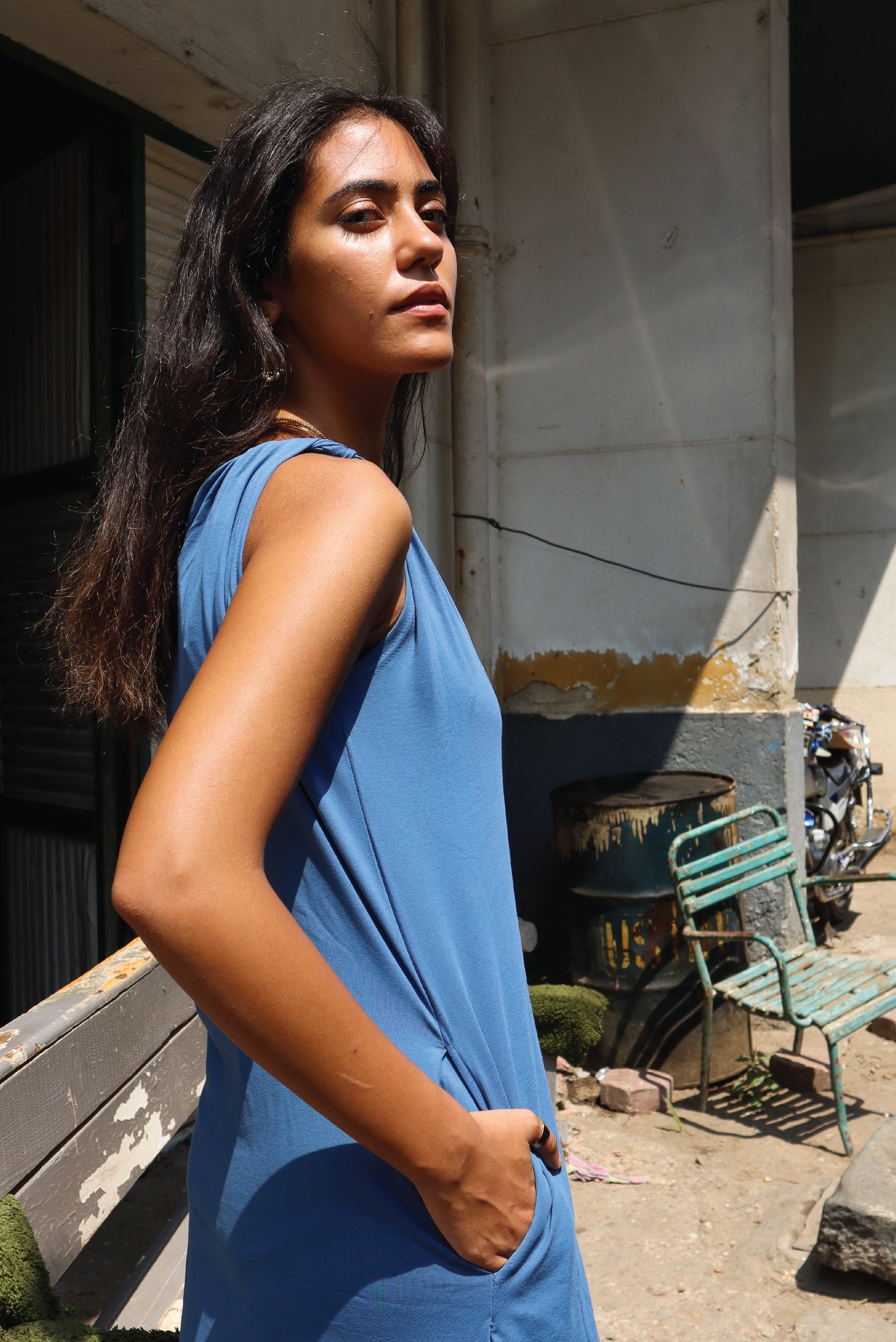 Cairo Dress In Indigo