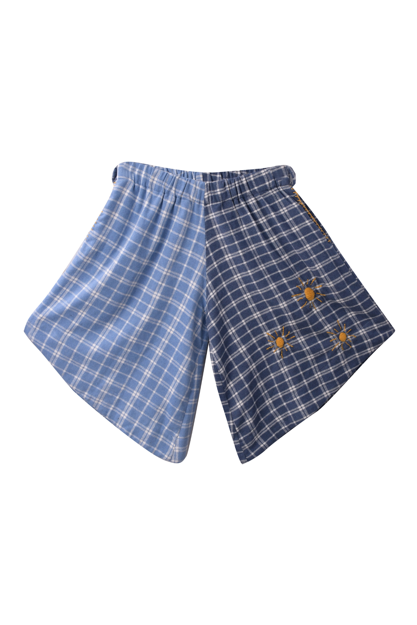 Karohat Madina Shorts in Mixed Blues
