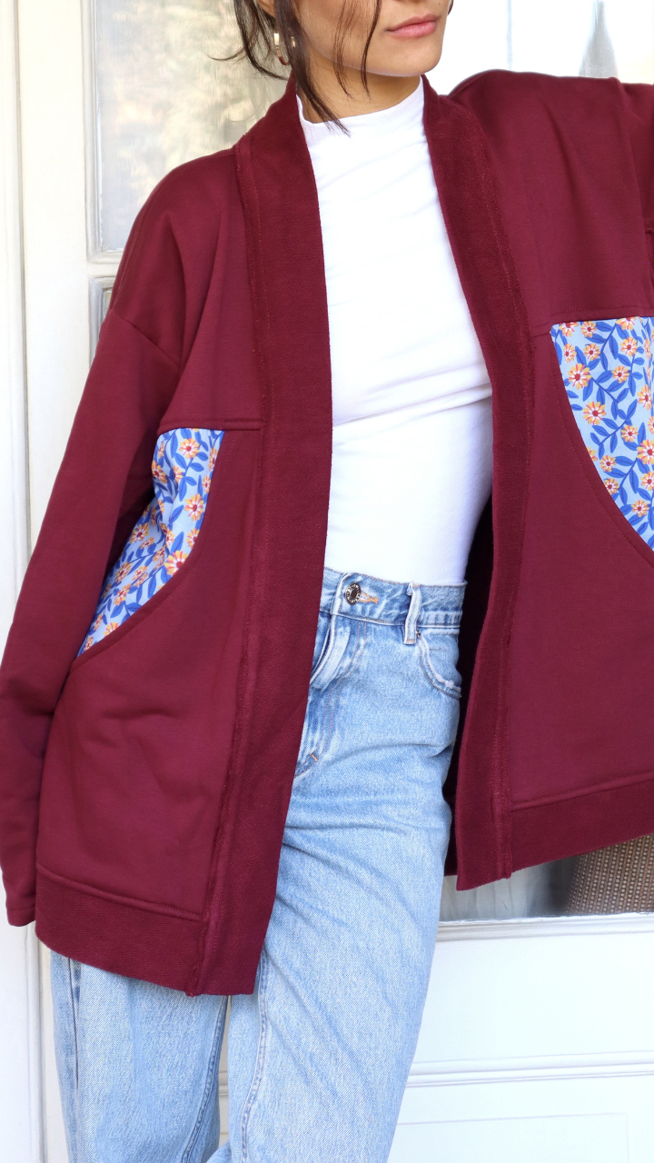 Cuddle Up Oversized Cardigan Burgundy