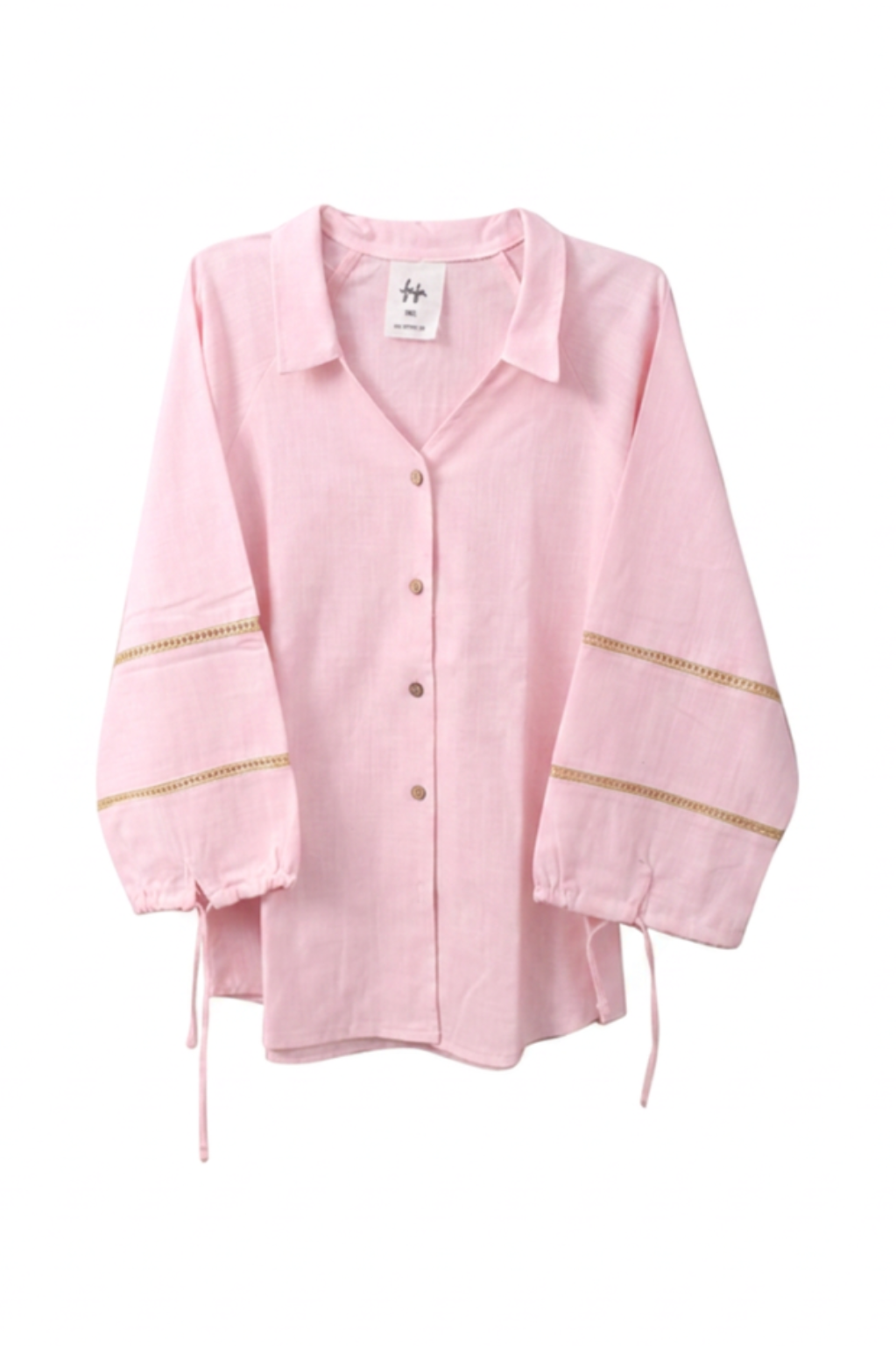 ⁠⁠The Aziza Shirt in Linen Pink