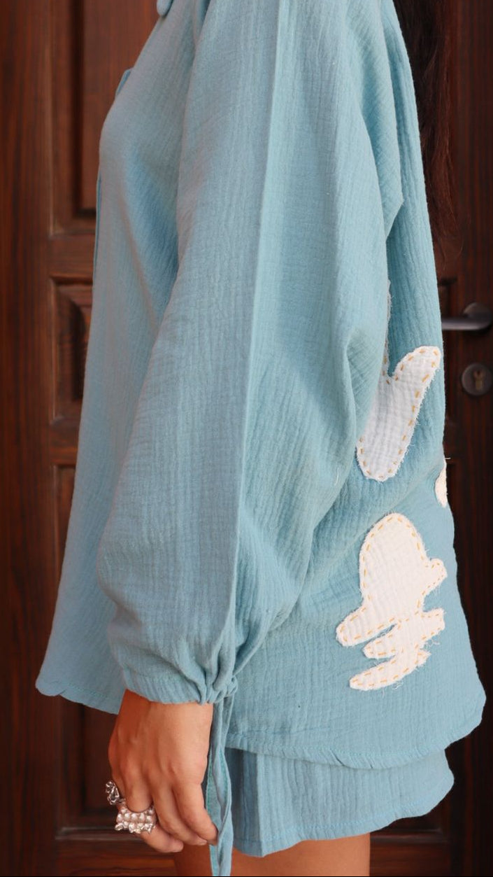 Aziza shirt in Matisse Blue