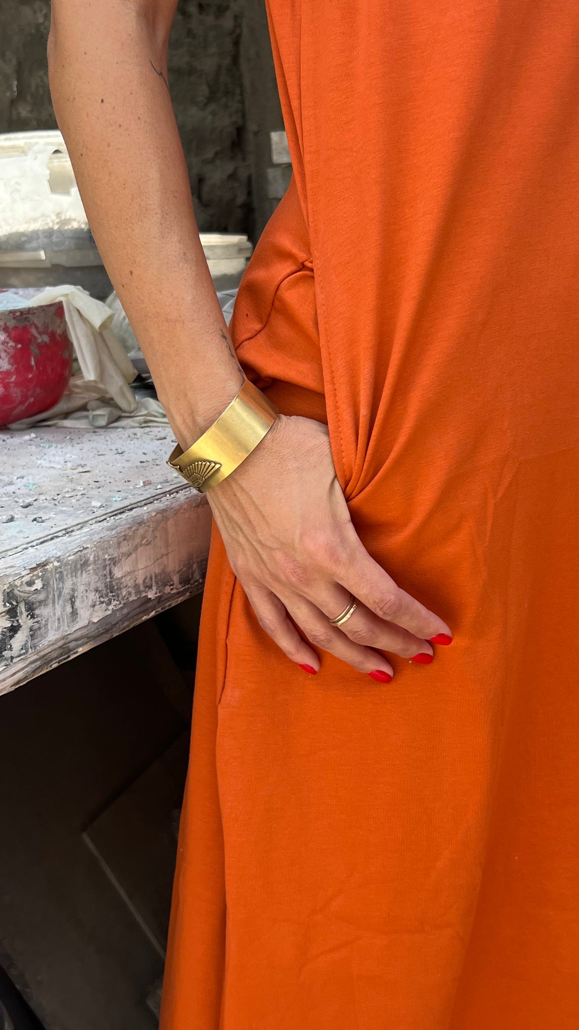 Cairo Dress in Brick