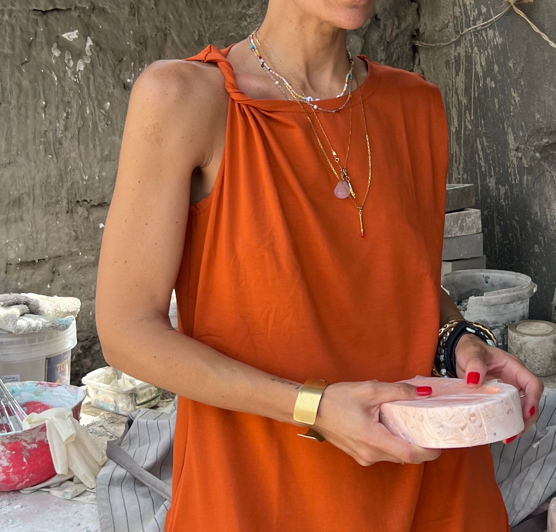 Cairo Dress in Brick