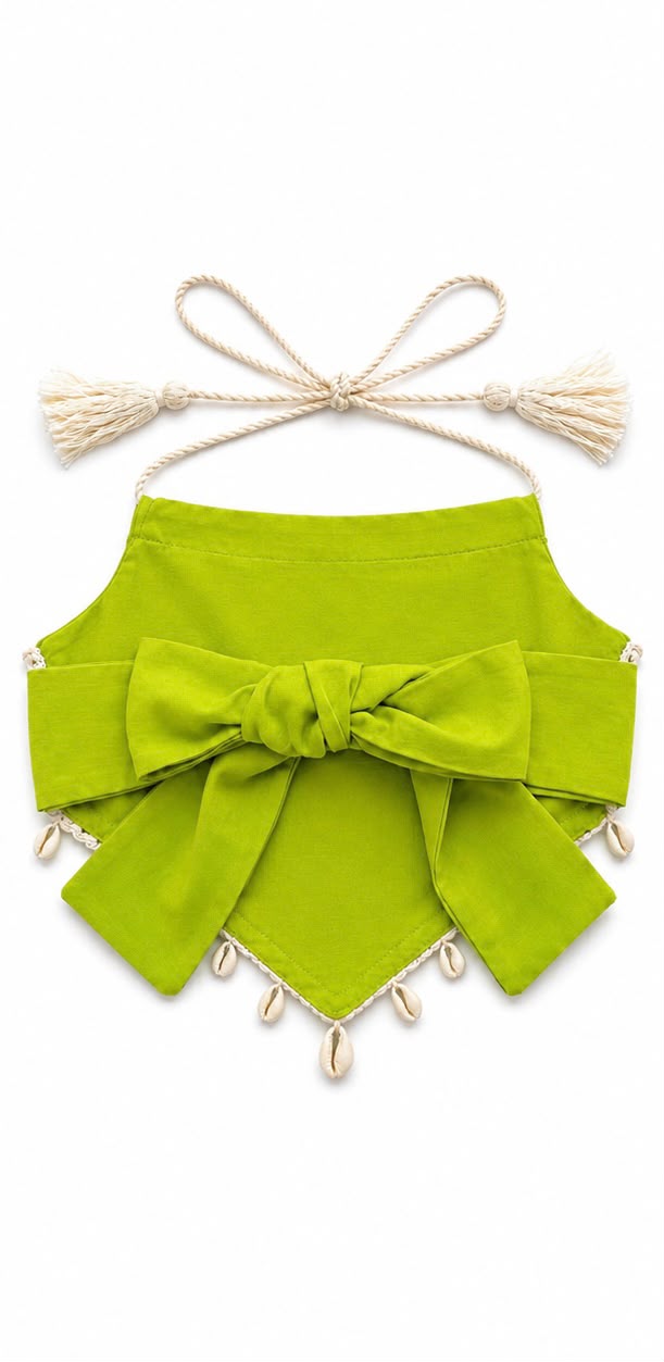 Little Shelly Halter Top Apple Green