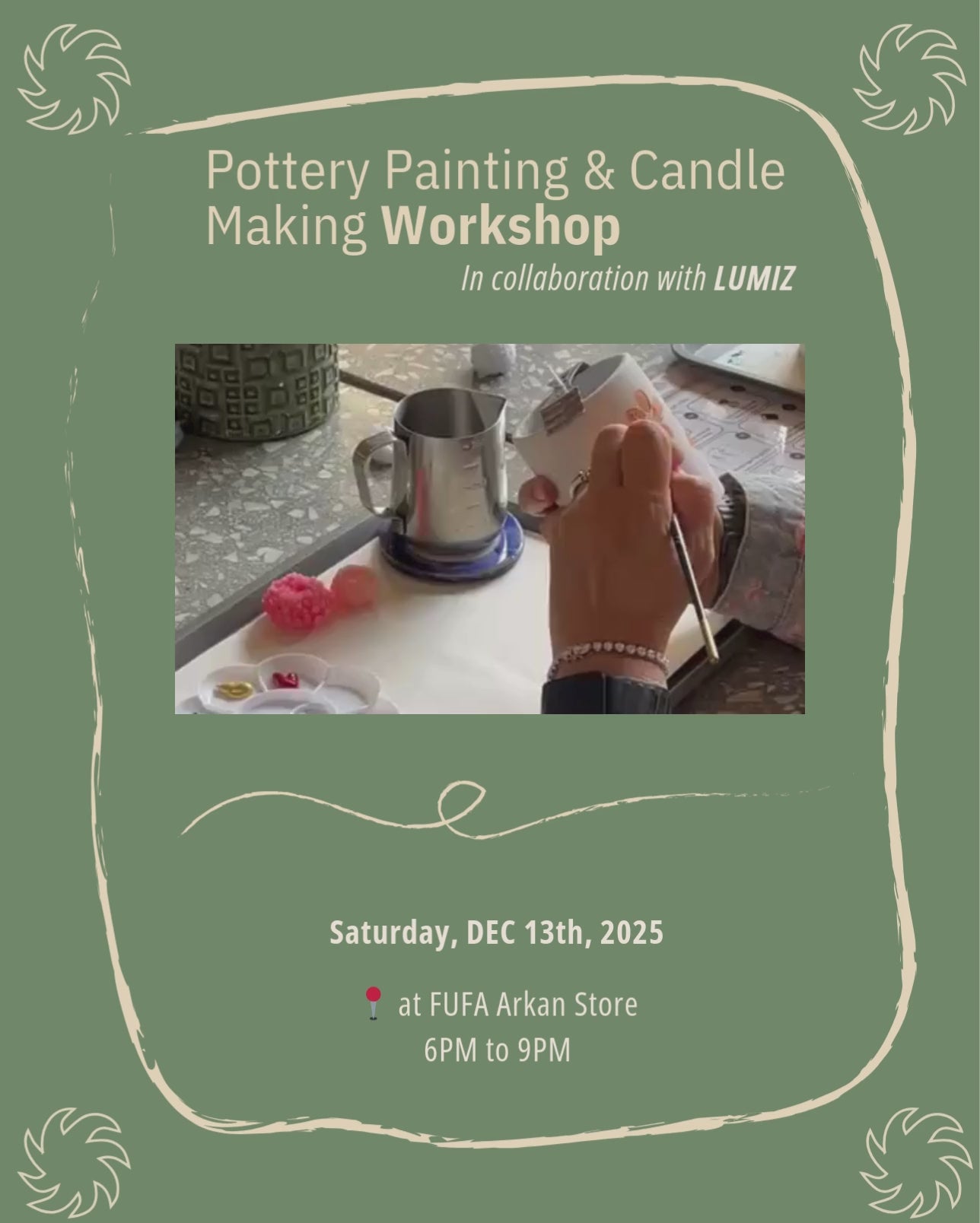Pottery Painting & Candle Making Workshop