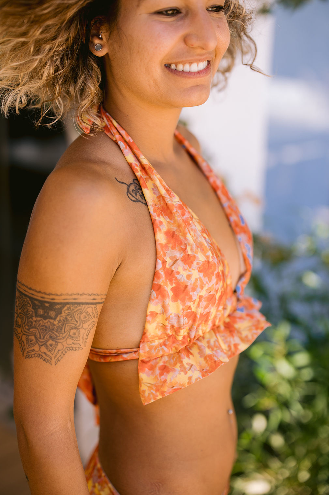 Aqua Honey Bikini Halter Top