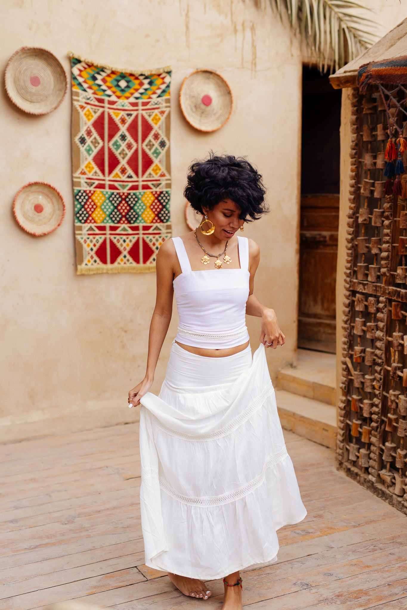 Shali White Skirt
