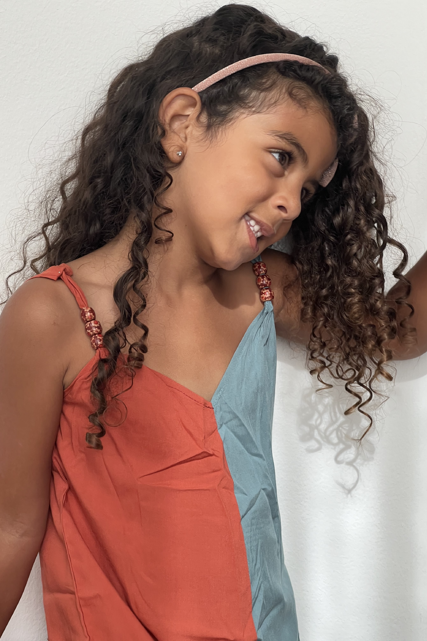 Little Rayegreh Aqua Papaya Jumpsuit