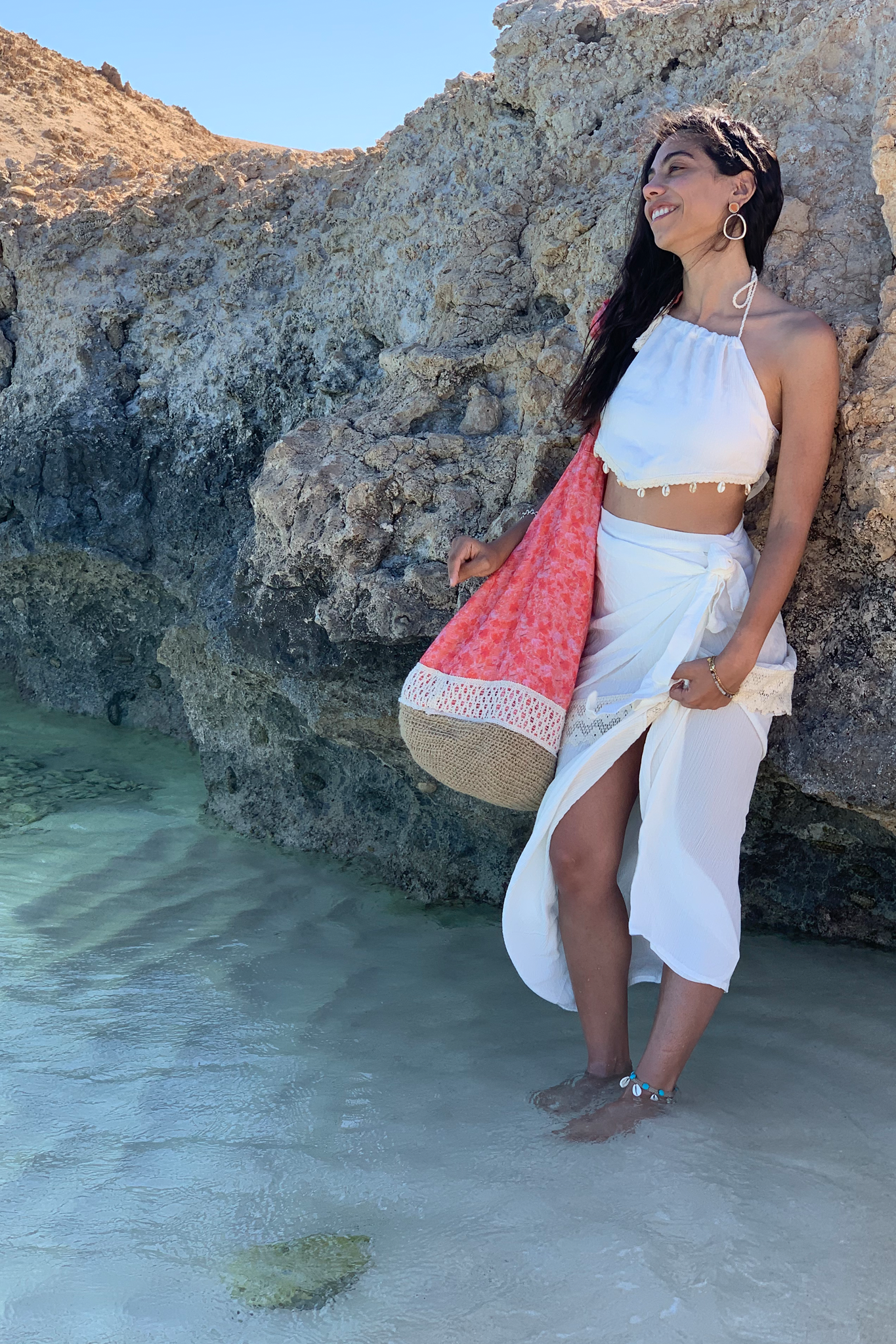 Luli Wrap Skirt White