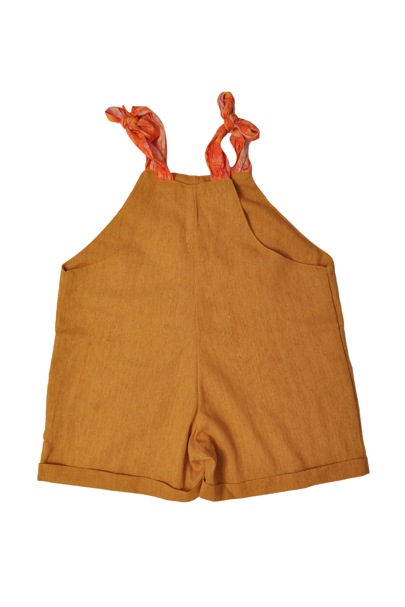 mini linen yellow romper
